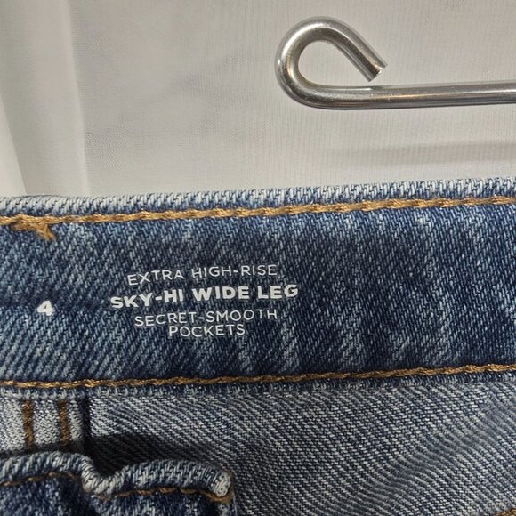 Old Navy Hi Rise Wide Leg Cargo Pants Weathered Rustic 4 - Picture 10 of 12